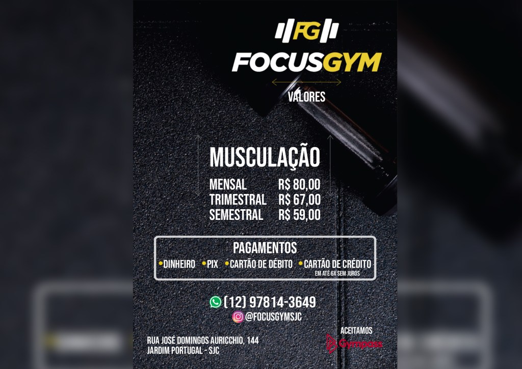 Academia Focusgym tem desconto especial para sócios do&nbsp;Sindicato